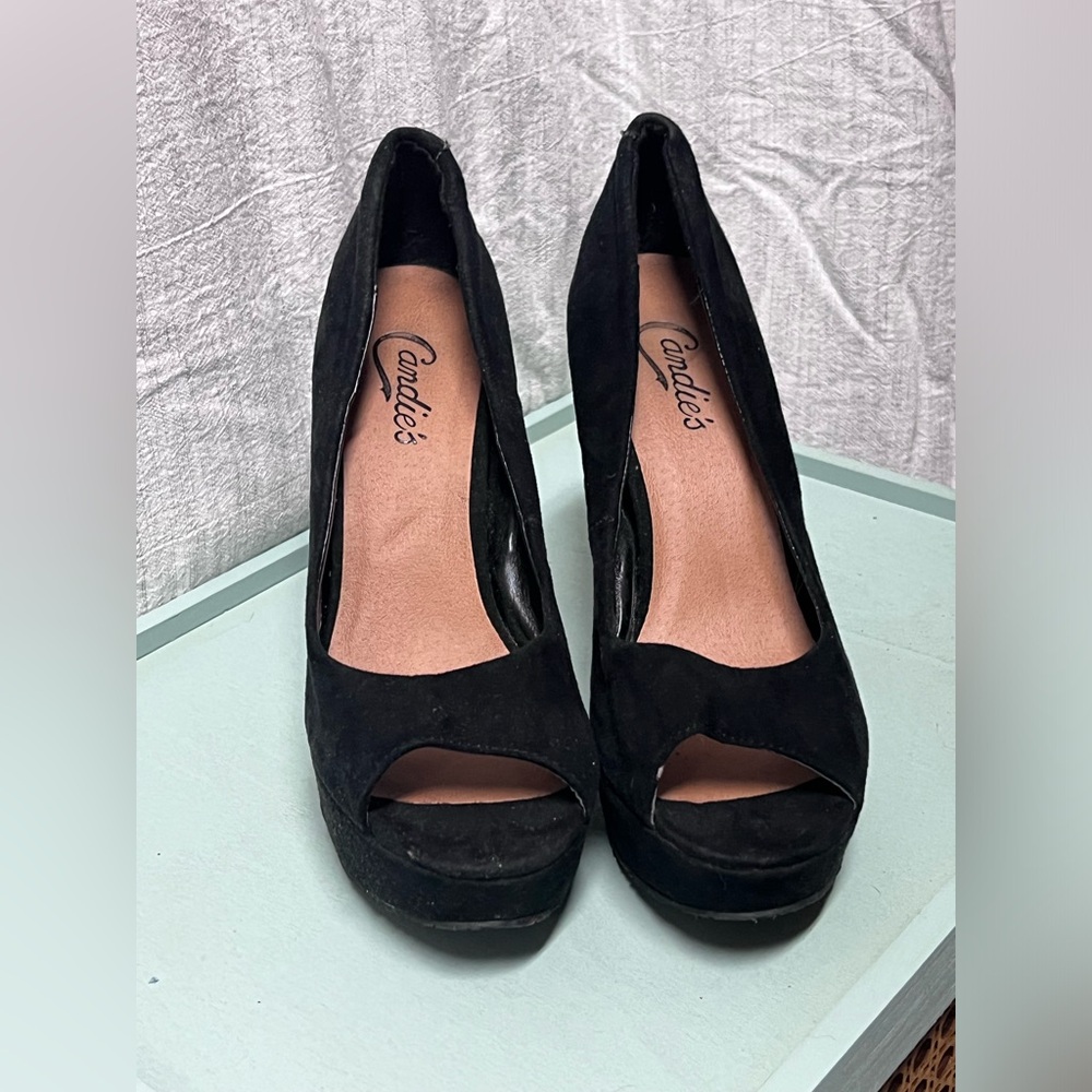 Candies Black Heels